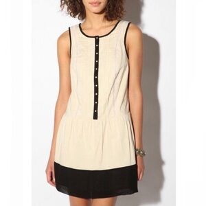 Kimchi Blue Cotton Dress with Chiffon Trim